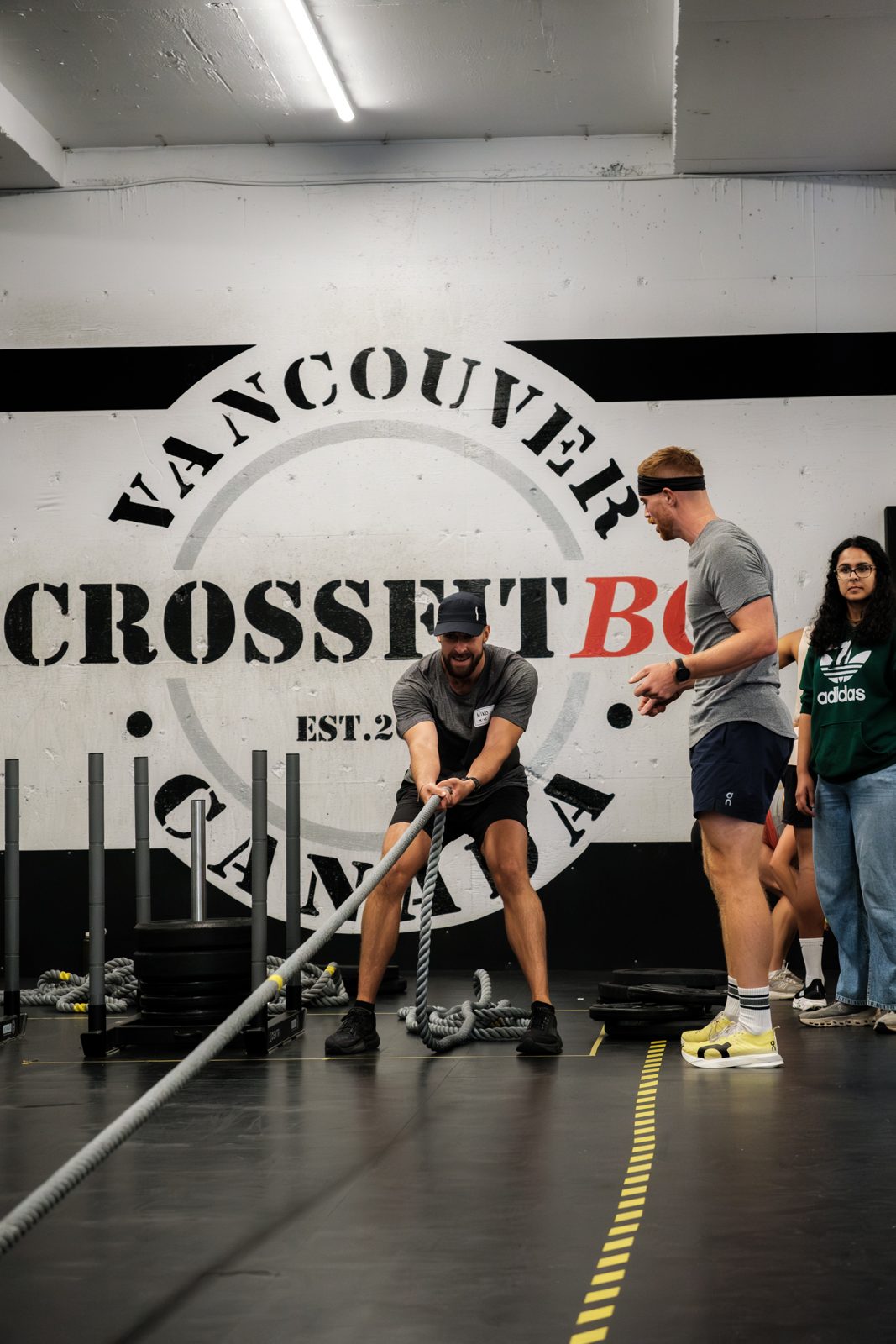 The CrossFit BC training floor in Vancouver during a class